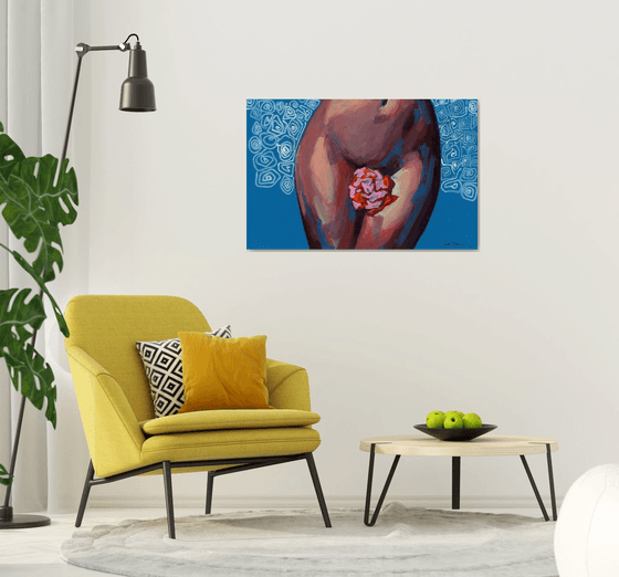 VULVA - Large Abstract Pop art Giclée print on Canvas