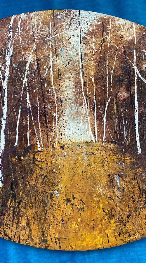 Seasons - Mellow Autumn Silver Birches by Teresa Tanner