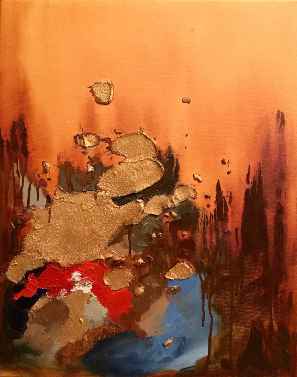 Abstract Oil Painting By Vera Klimova, 20 X 24", Catharsis, Original Artwork