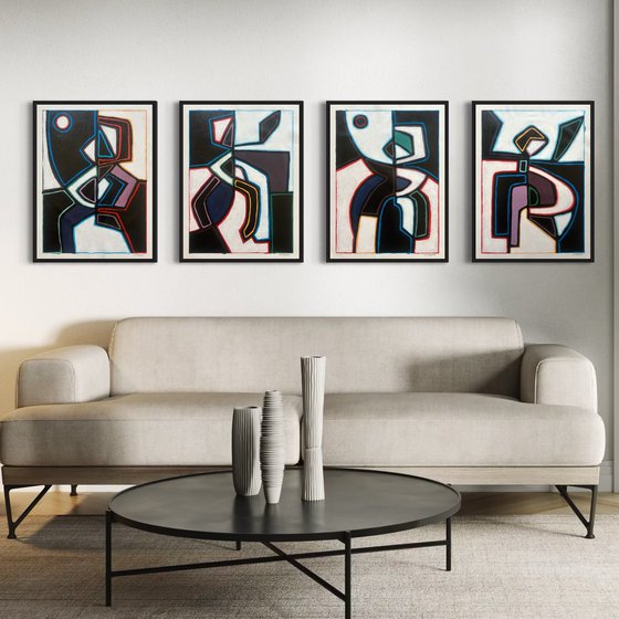 Dancing in Sync (Set of 4)