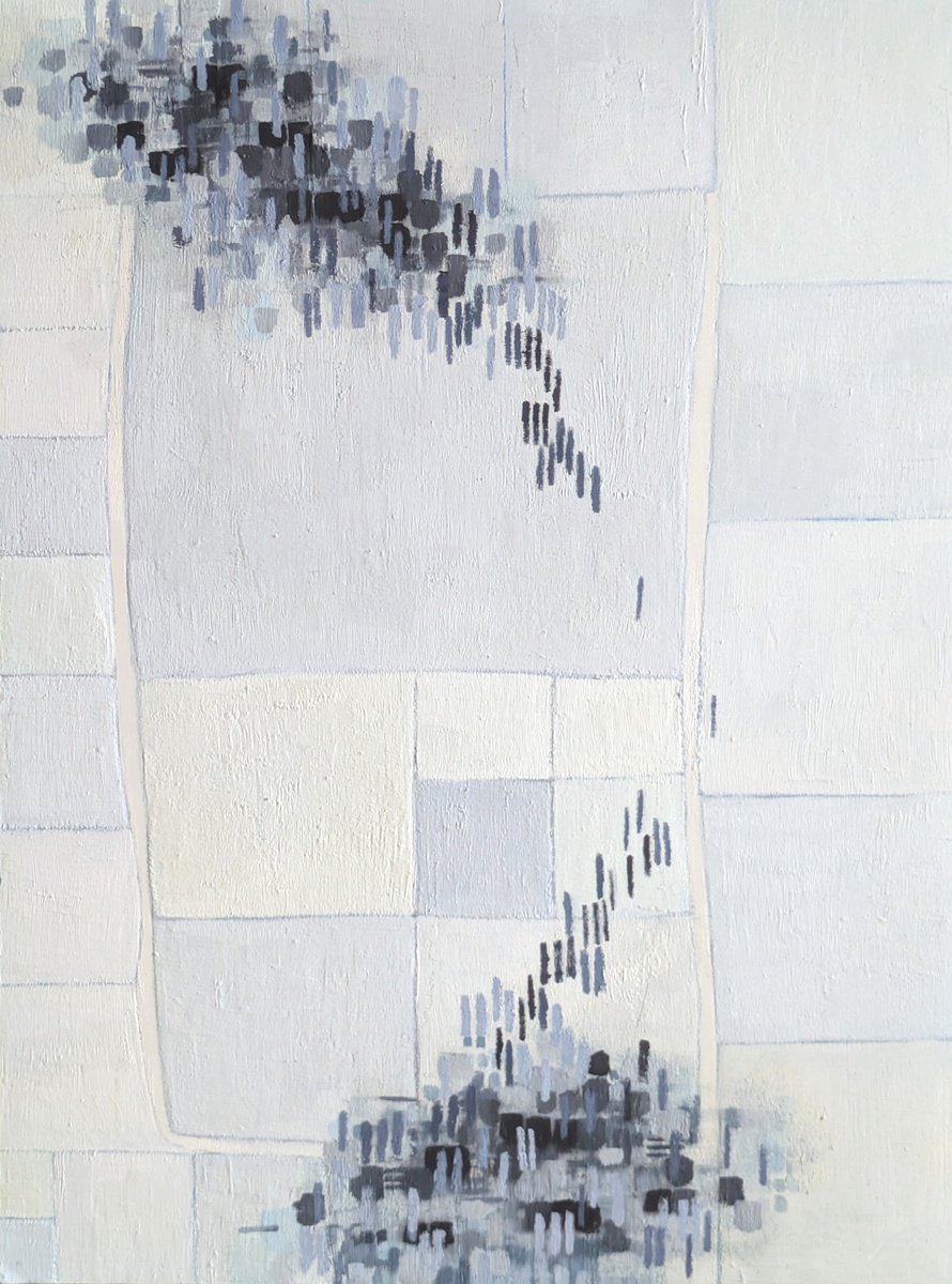 Abstract Oil Painting By Anna Jannack, 9 X 12, Shaking Structures Xxiii, Original Artwork