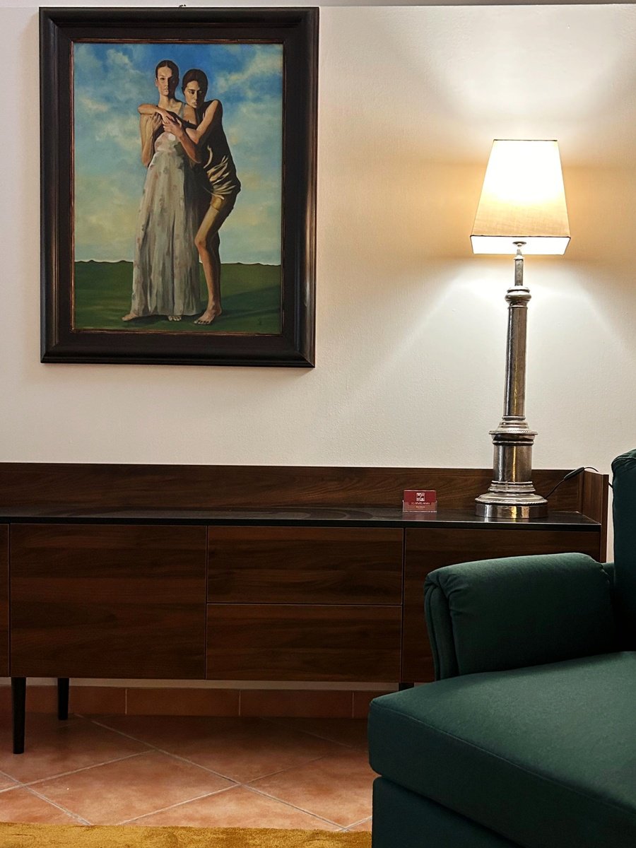 Expressive Portrait Oil Painting By Veronica Ciccarese, 24 X 31", Blue Skies Iii, Original Artwork