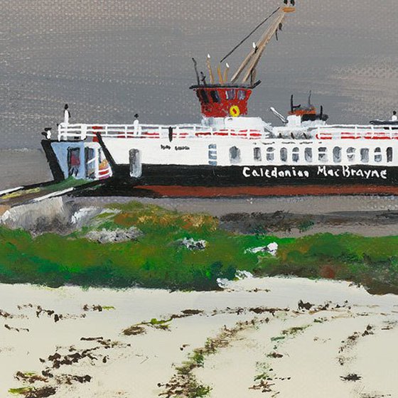 Scottish Seascape Gigha Ferry Inner Hebrides Acrylic Painting