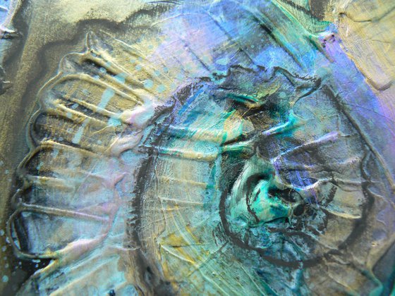 Ammonite (textured artwork of a fossil ammonites) #4