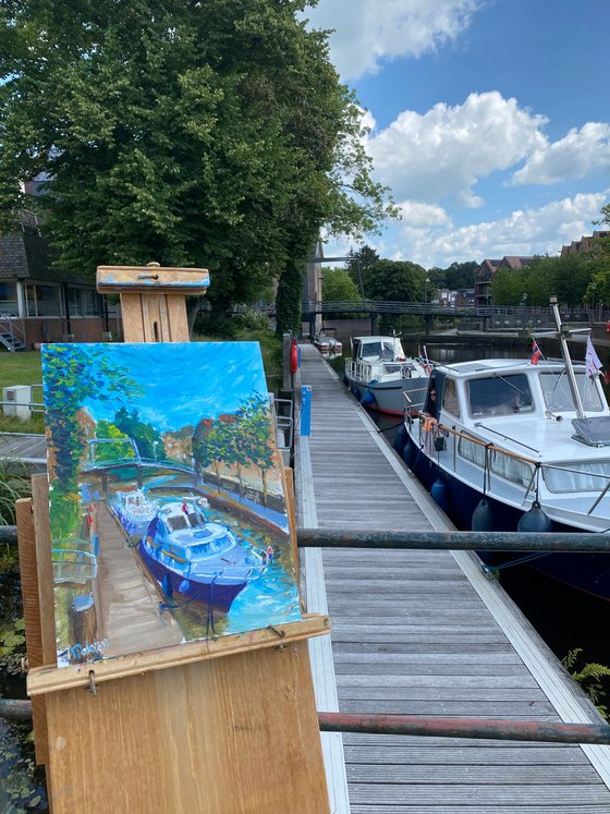 A boat in Coevorden. Plainair