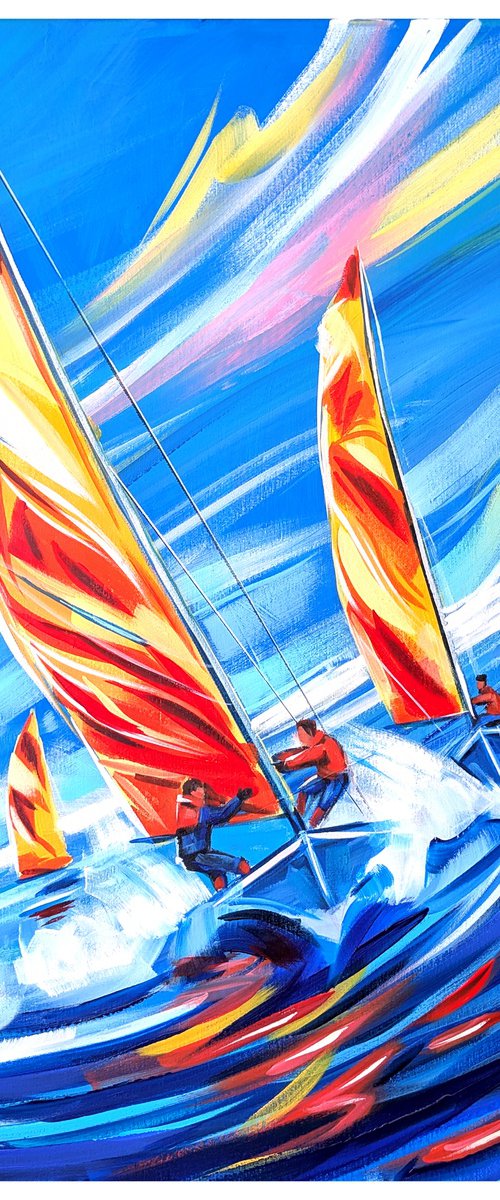 Sailing across an ocean by Trayko Popov