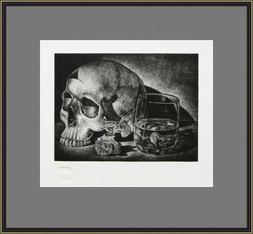 Still life with a skull by Sergei Monin