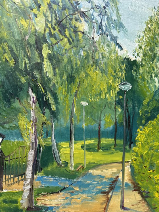 Sun-Dappled Path: Plein Air
