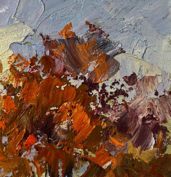 Snowy Road in the Forest