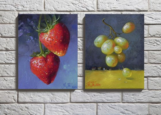 “Fruit Duo” (Diptych)