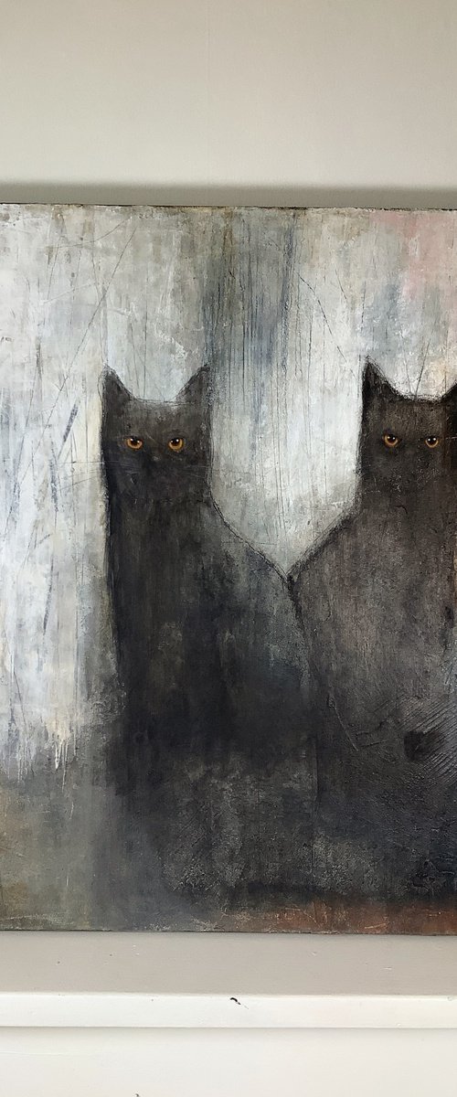 DEUX CHATS by Eva Fialka