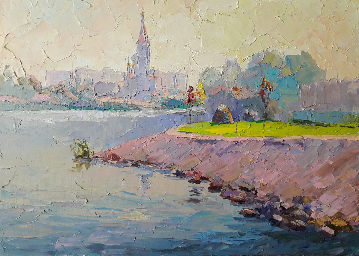Oil painting Dry Kagamlyk River nSerb247 by Boris Serdyuk