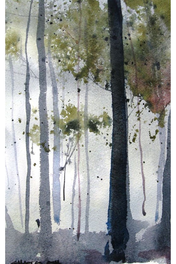 Woodland II - Original Watercolor Painting