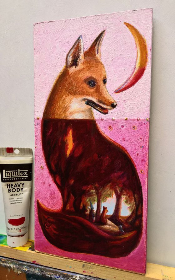 IN MY HEART, THE FOREST -THE FOX - ( 30 x 15 cm )