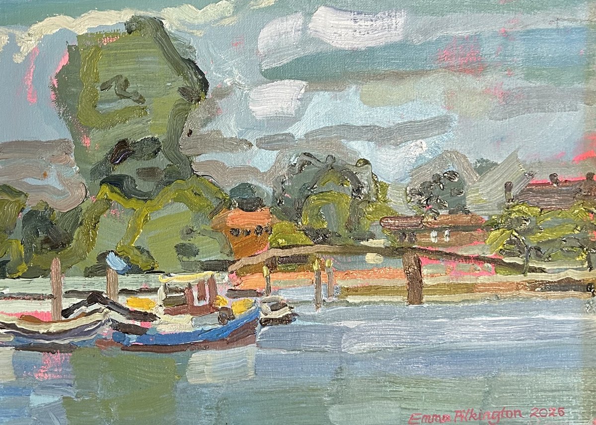 Twickenham Riverside By Emma Pilkington, 17 X 13, Artwork For Sale On Artfinder