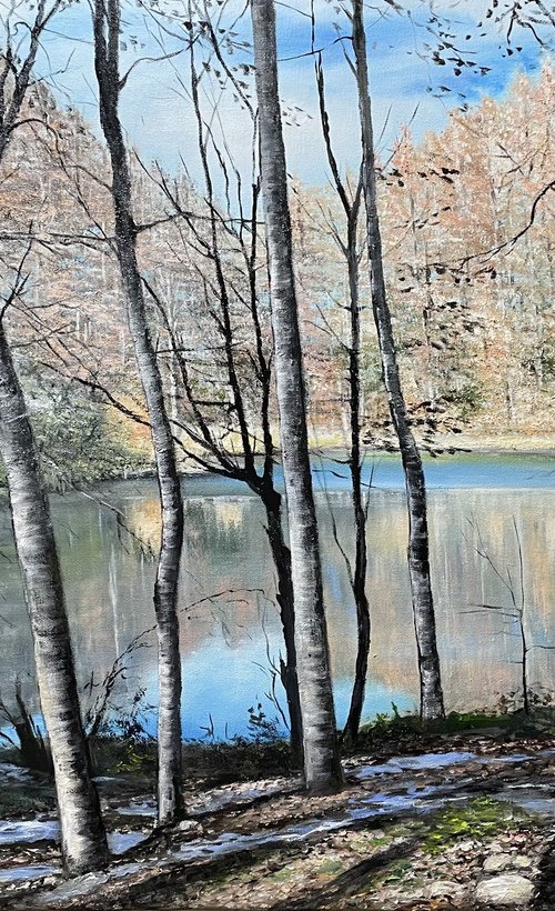 Lakeside Harmony - Landscape by Aflatun Israilov