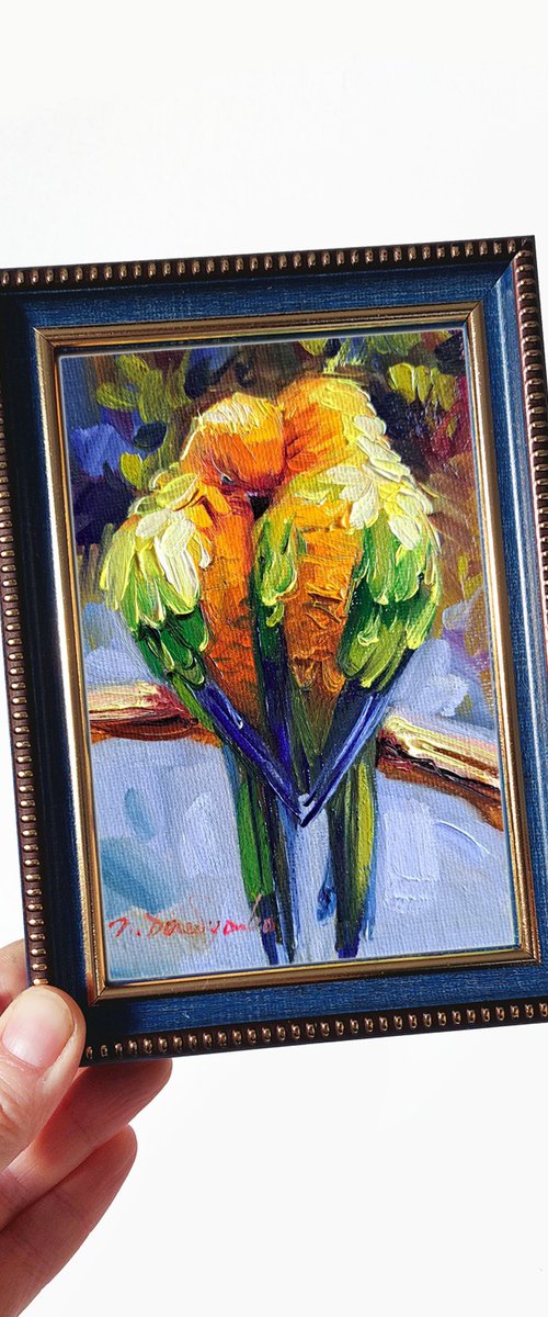 Two parrot by Nataly Derevyanko