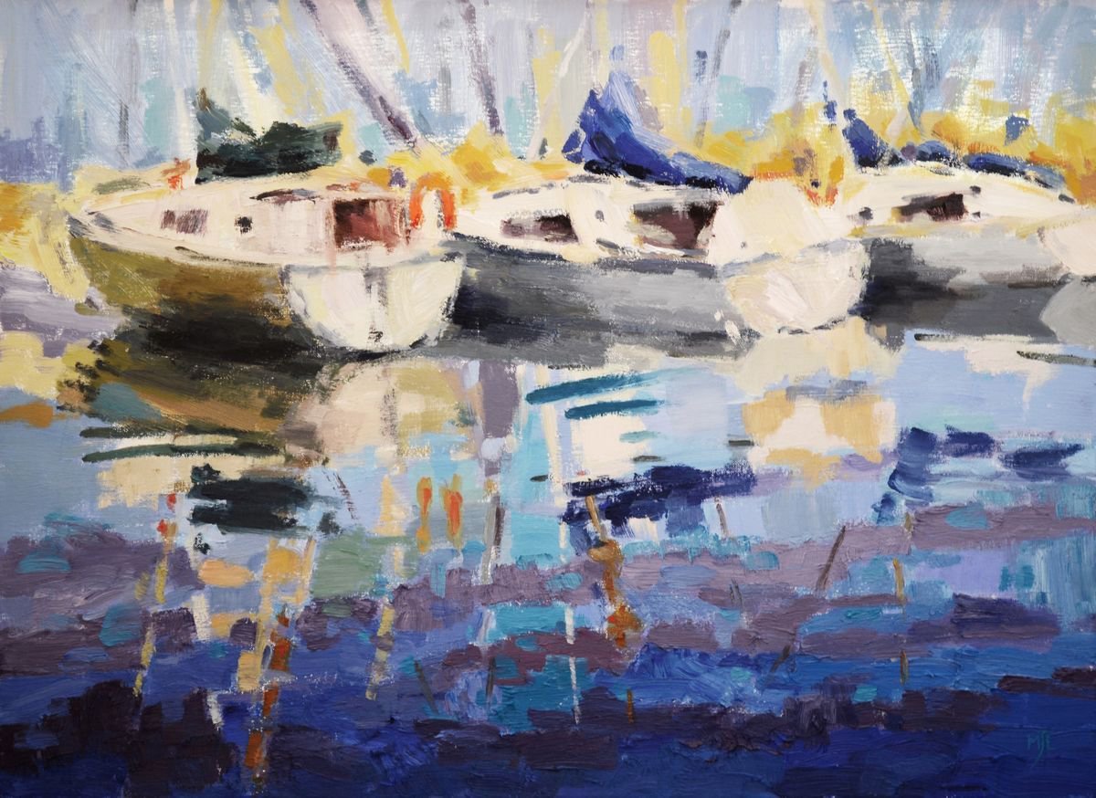 Three Boats by Michael Jules Lang