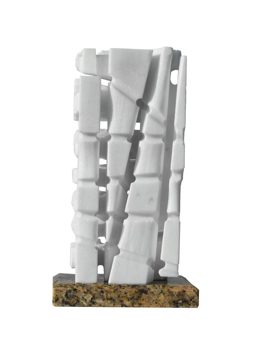 Abstract Stone Sculpture By Ognyan Chitakov, 8 X 14", "Exuberance", Original Artwork