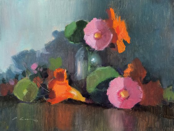 Duet Cosmos and Lilies