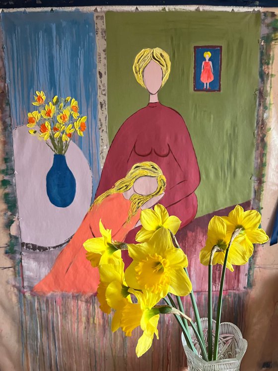 Mother Daughter Original Painting