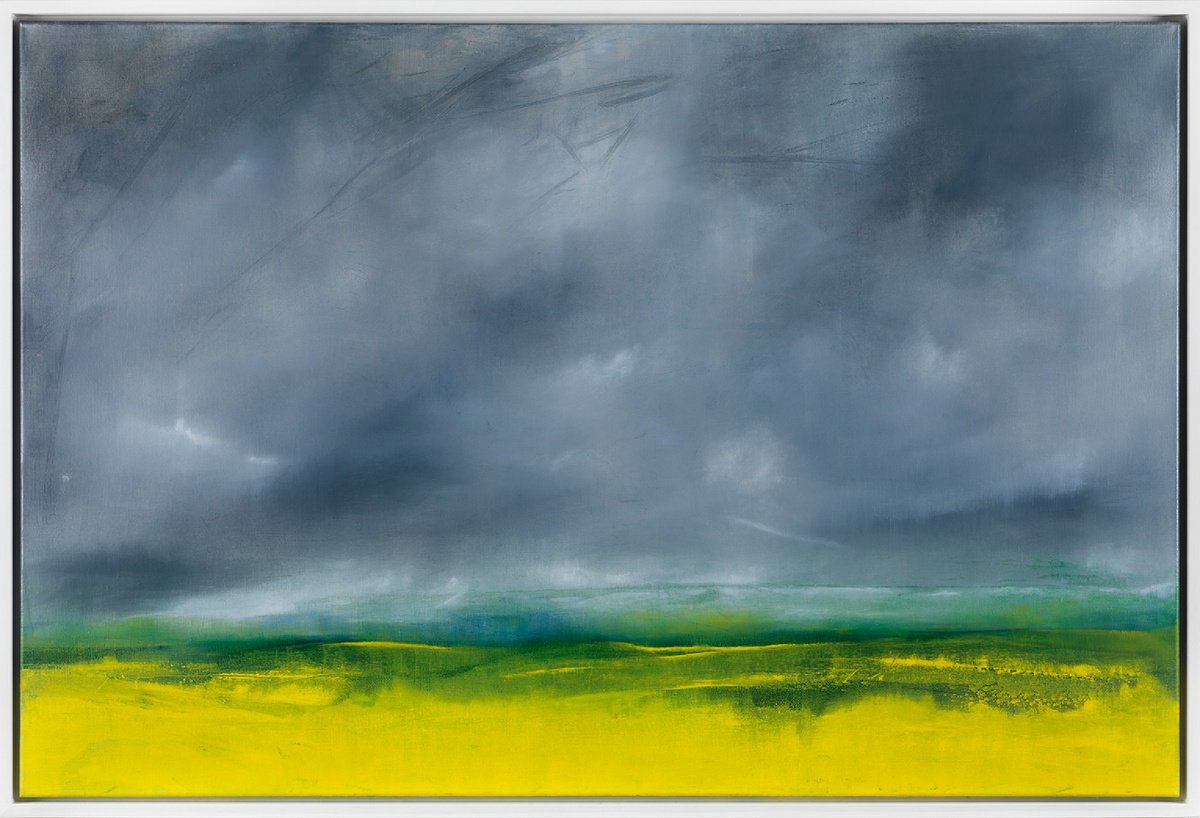 Abstract Landscape Oil Painting By Victoria Curling-Eriksson, 61 X 41", In Bloom, Original Artwork