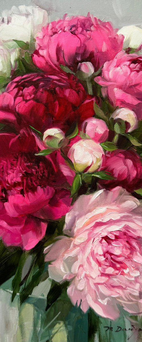 Bright Peony by Nataly Derevyanko