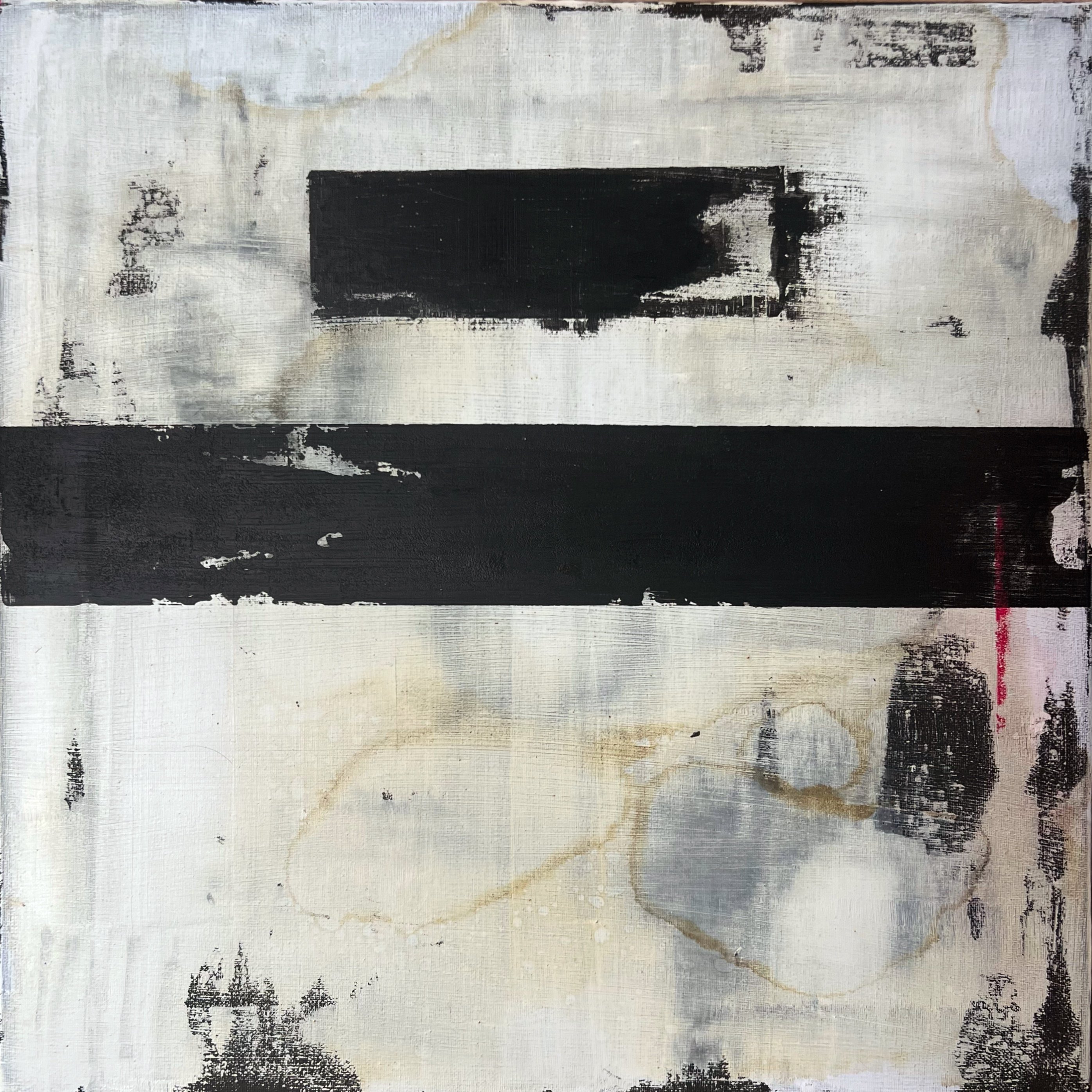 Abstract Painting By Sergio Aranda, 20 X 20", Blurred Interval, Original Artwork