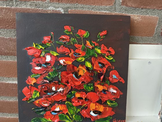 Mini Red poppies