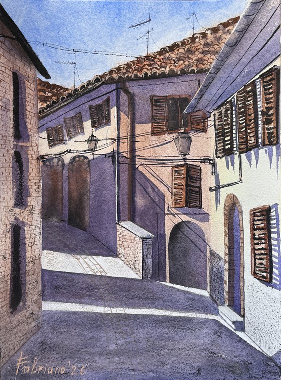 Old town Fabriano Ancona Italy