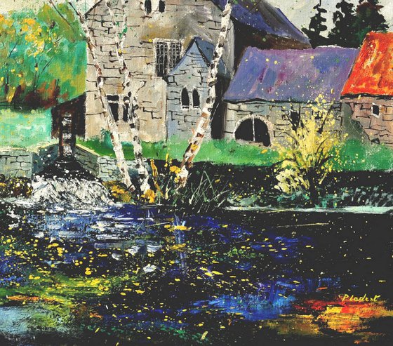 An old mill in spring