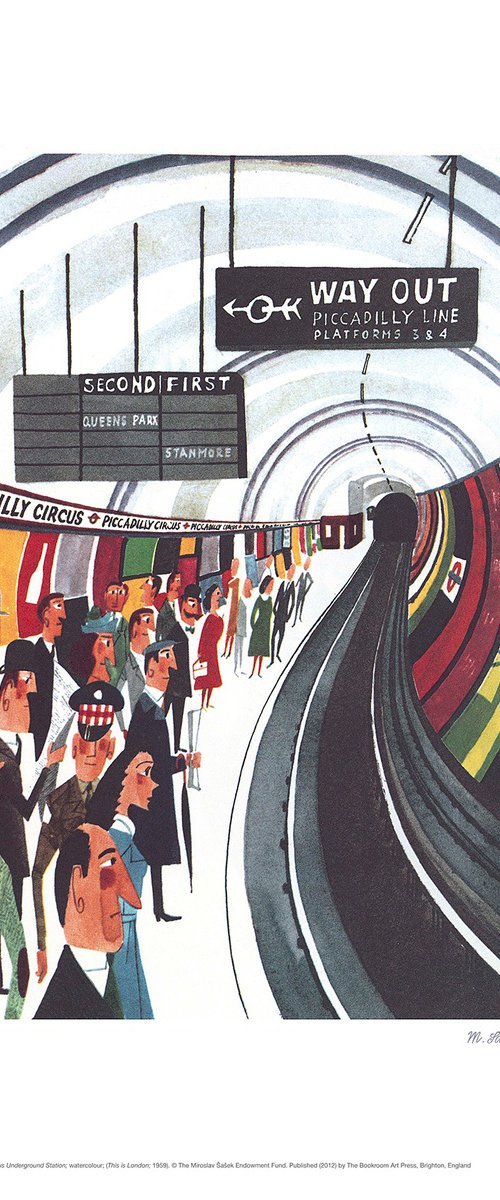 Piccadilly Circus Underground Station by Miroslav Sasek