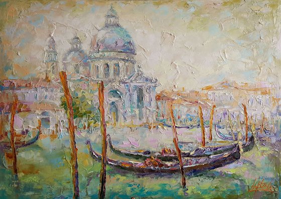 Great views of Venice - italian landscape, venice city scene, original painting