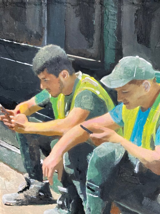 Guys Taking A Break In The Sun