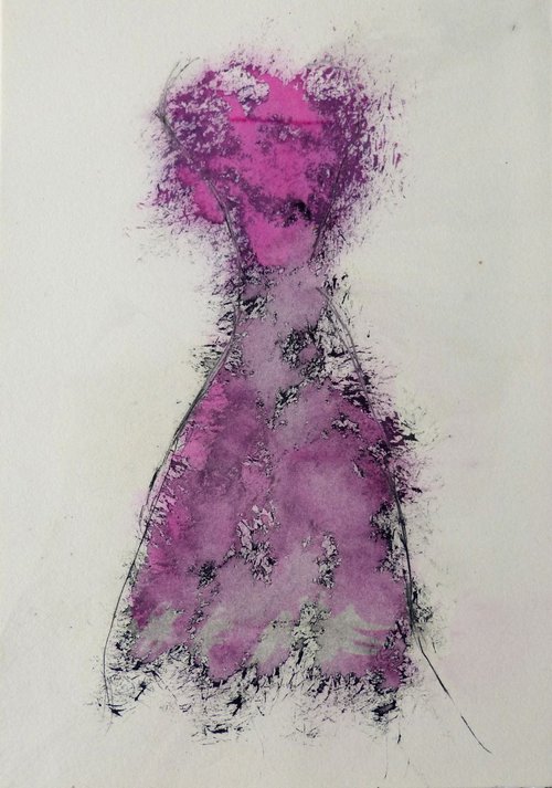 The ball dress, 16x23 cm by Frederic Belaubre
