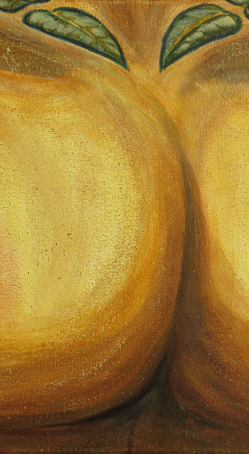 "Abstract Ripe peaches", 40*30 by Dmytro Yeromenko
