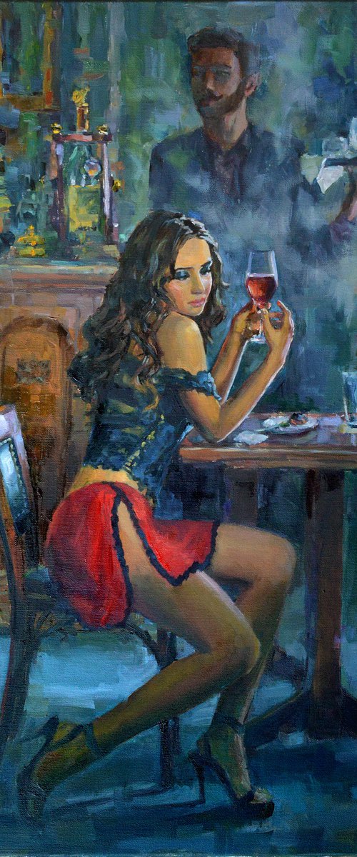 A Glass of Rosé by Vachagan Manukyan