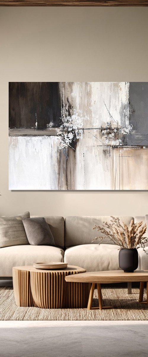 Taupe Construct-beige ivory grey by Tatiana Malinovscaia