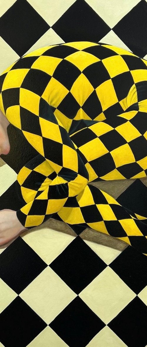 Original oil painting Equilibrist by Mariia Bashtova