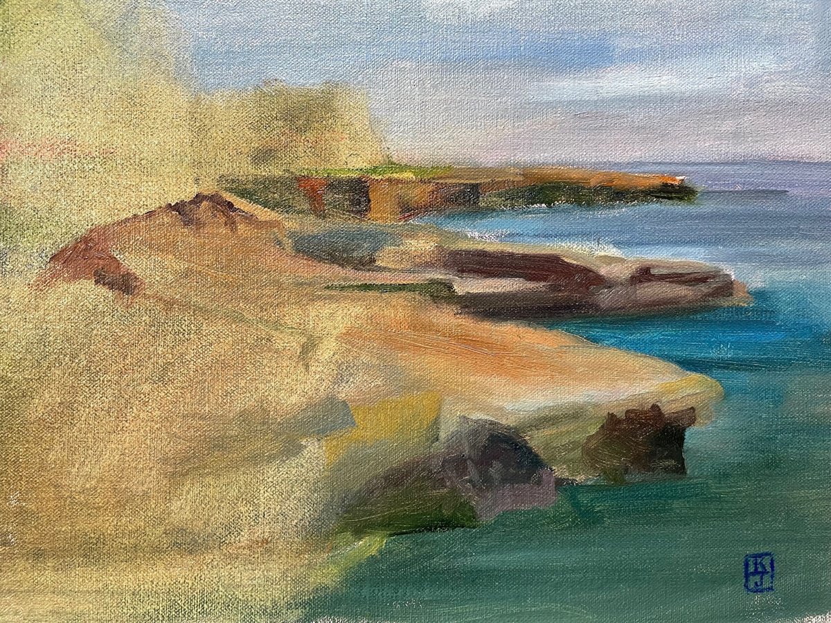 California Coastline - En Plein Air Sketch by Katherine Jennings