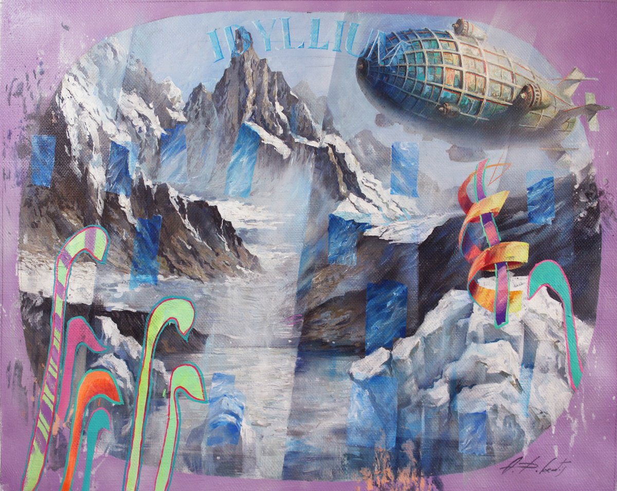 Surrealistic Acrylic Painting , ?????? Idyllium By Alexandr Dobrodiy, 39 X 31, Artwork For Sale On Artfinder