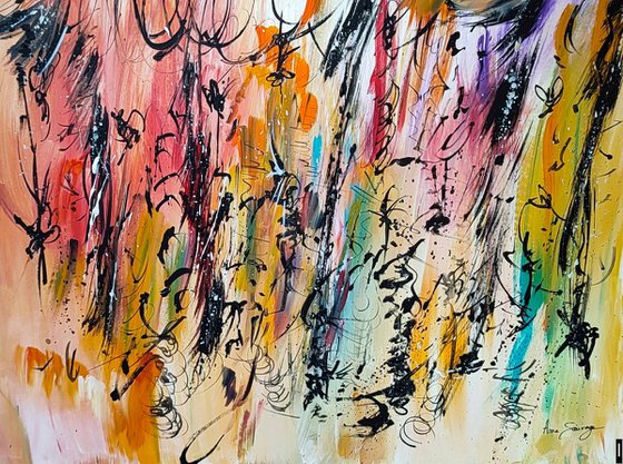 Set of 3 Hand-Painted Wood Panels