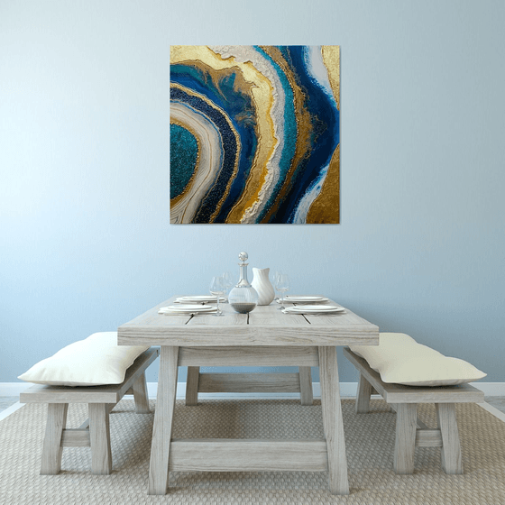 Blue and Gold Geode