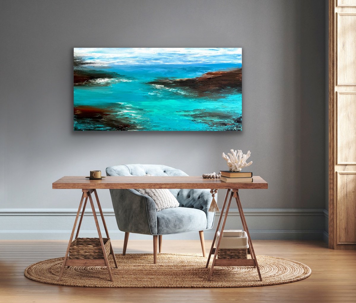 Mediterranean Memories By Pooja Verma, 39 X 20, Artwork For Sale On Artfinder