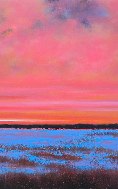 Marshland Sunset by Faith Patterson