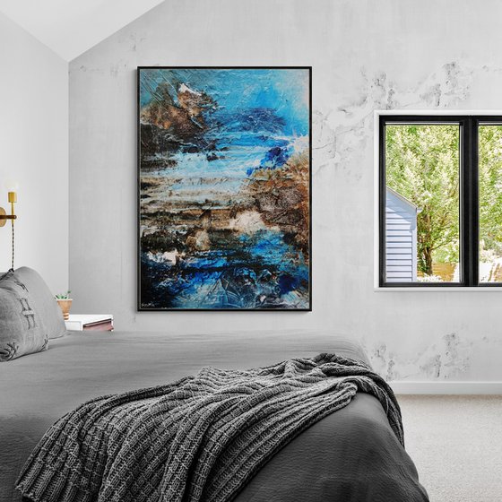 Honeycomb Cove 140cm x 100cm Textured Abstract Art