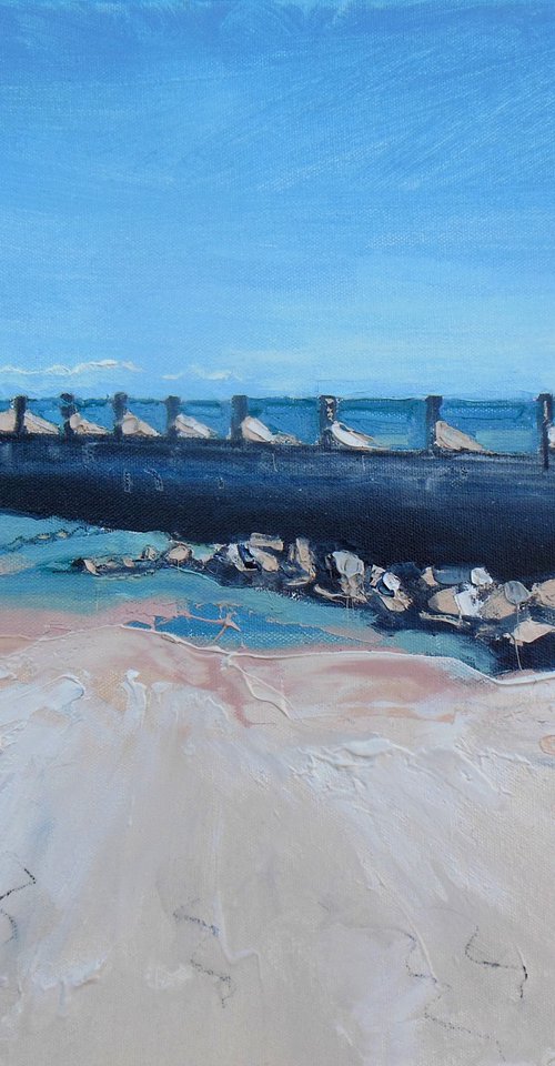 Blue Sky and Sea Wall by Ben McLeod