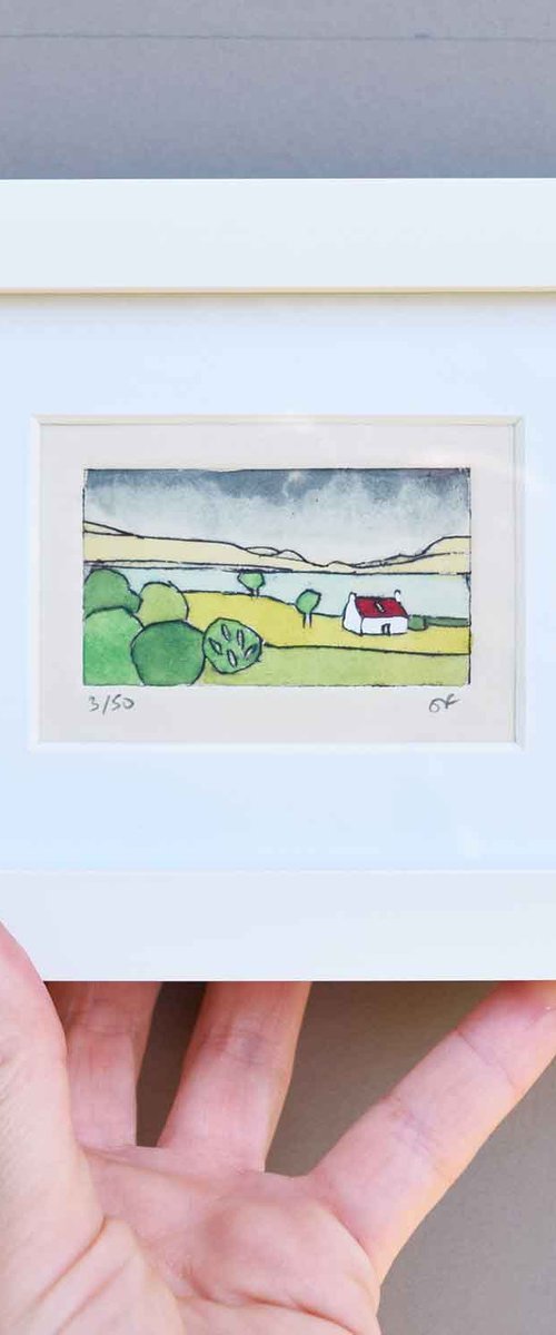 Small framed cottage on the road to Applecross by Sally Fisher
