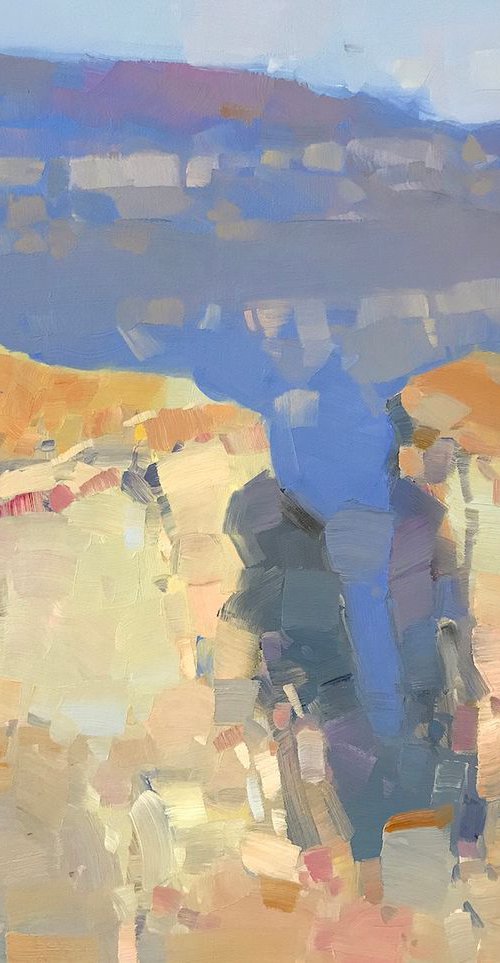 Grand Canyon, Landscape oil painting, One of a kind, Signed, Handmade artwork by Vahe Yeremyan