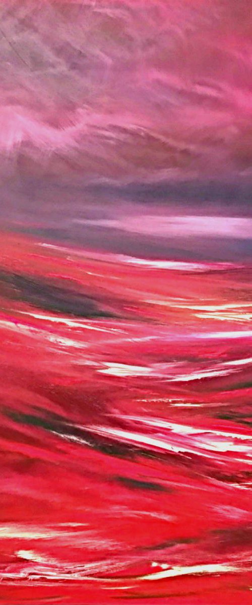 Hopes and Dreams... (LARGE STUNNING RED WORK) by Mel Graham